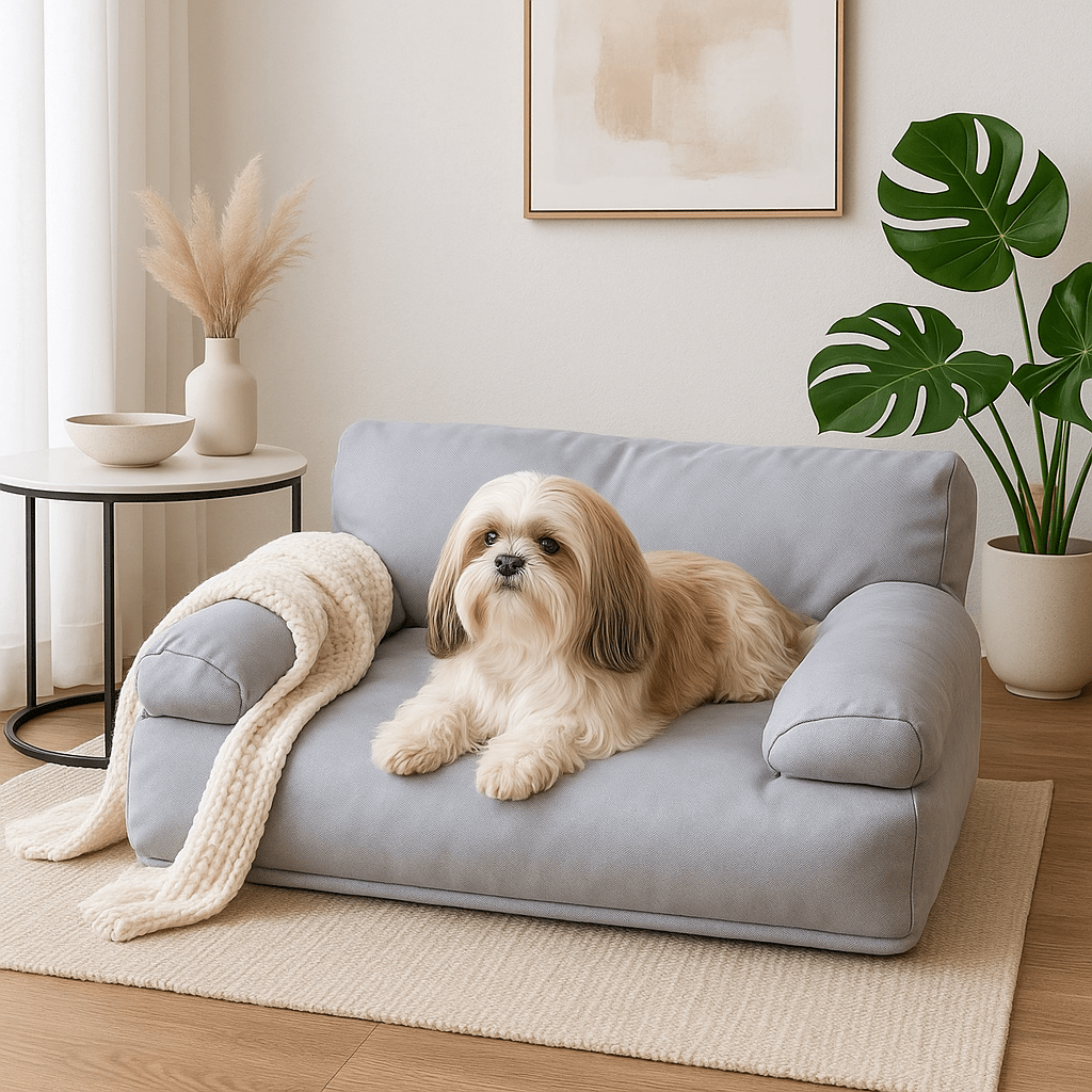 Canapé-pour-petit-chien-imperméable-anti-moisissure-pour chiot et petite race-chihuahua-Teckel-Schnauzer- caniche nain-bichon frisé- Cairn terrier- Jack Russel-Pinscher nain-Coton de Tuléar-Shih tzu- Loulou de poméranie-Westie- Lhassa Apso-Yorkshire-Affenpinscher-Épagneul Papillon, ou Épagneul nain- Welsh Corgi- terrier australien-Petit brabançon