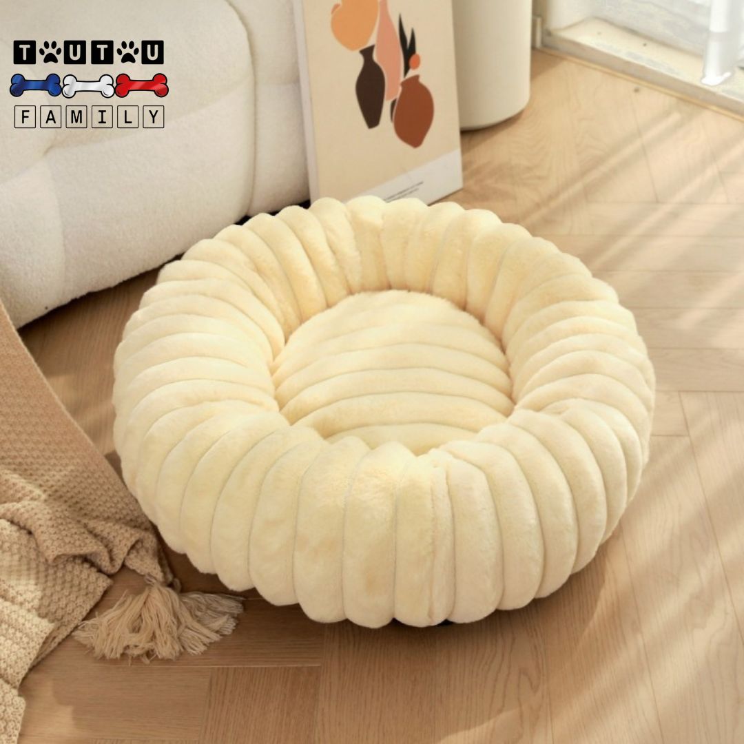 Coussin-déhoussable-pour-chien-rond-crème-rembourrage-100%-coton-avec-housse-en-peluche-hypoallergénique-lavable-et-antidérapant