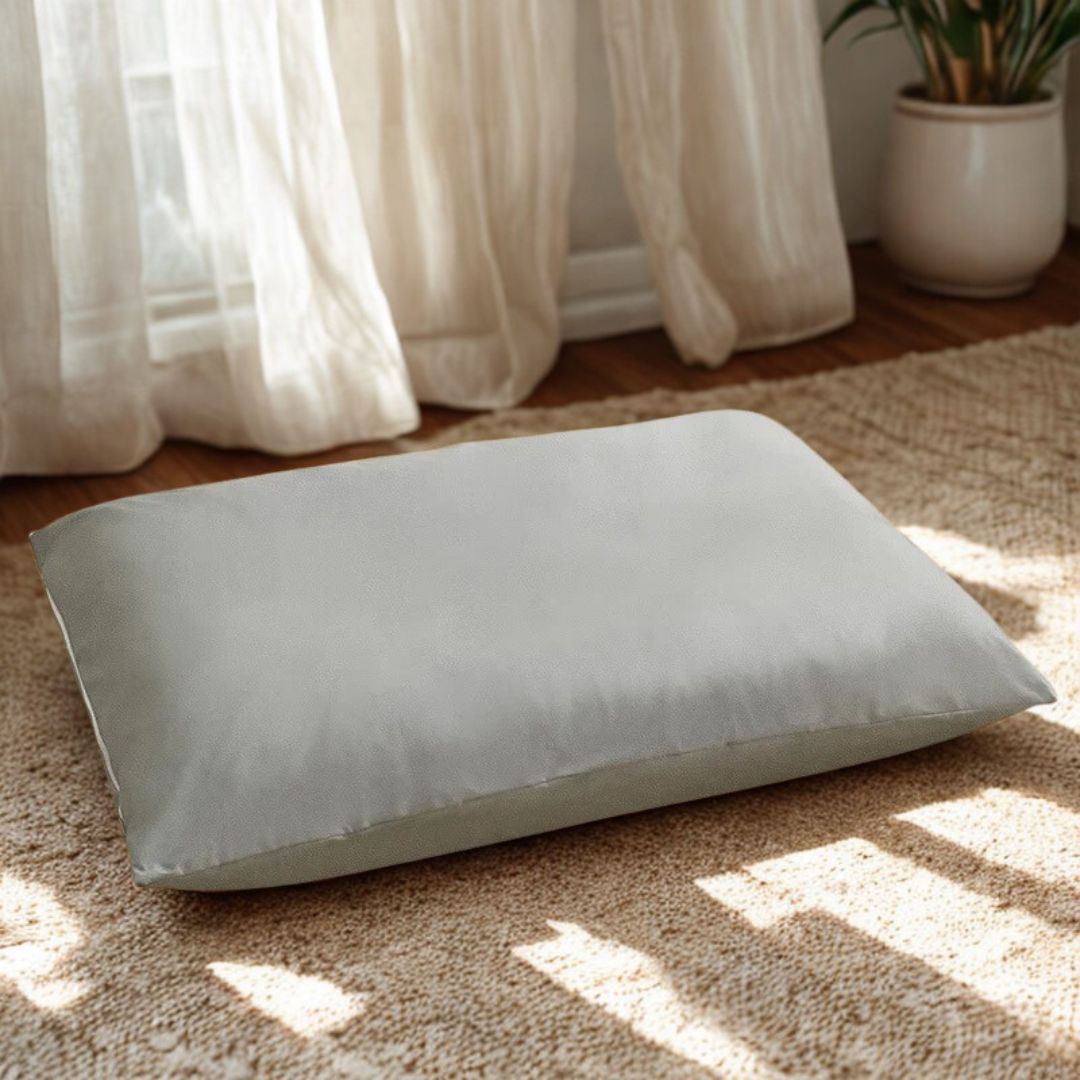 Coussin-imperméable-pour-chien-bleu-cuir PU et tissus oxford-rembourrage 100%coton PP hypoallergénique pour chien de taille petite à moyenne taille-lit ou coussin rectangulaire de cage-de panier