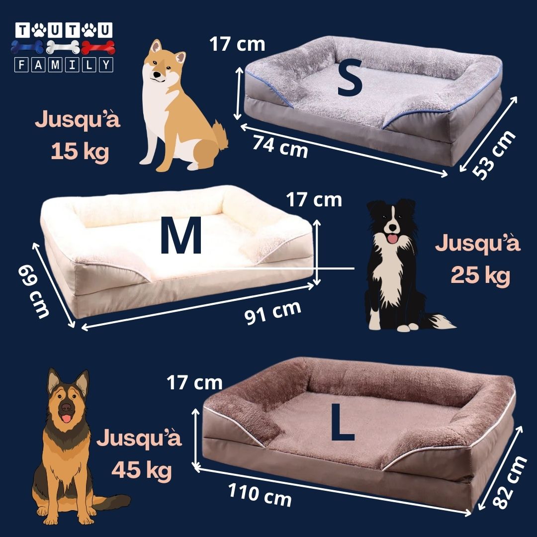 Grand-panier-pour-chien-guide-des-tailles-dimensions-détaillé-pour-3-tailles-disponible-du-chien-moyen-au-grand-chien-jusqu'à 45 kg