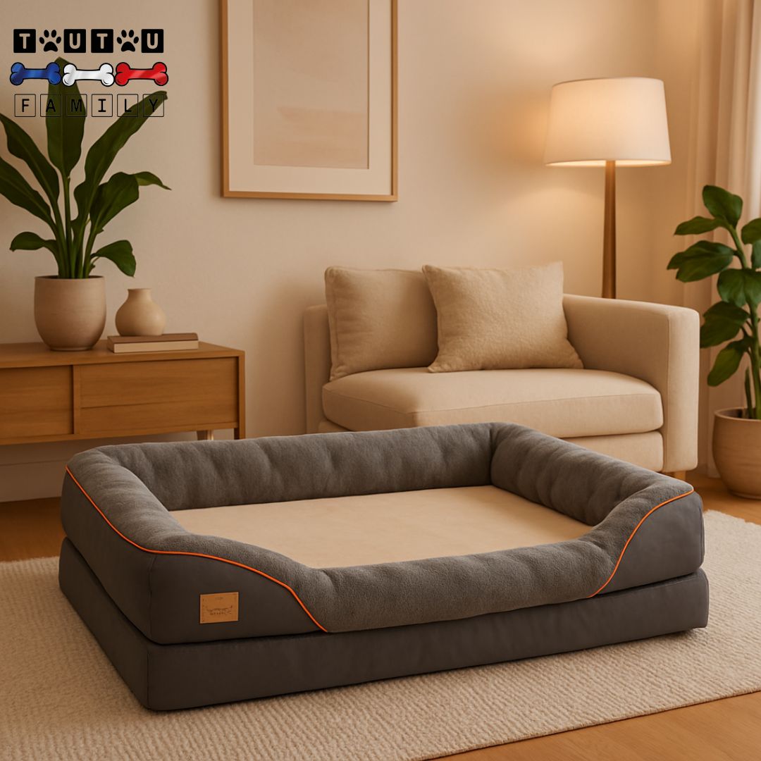 Panier-grand-chien-orthopédique-à-mémoire-de-forme-xl-et-3xl-avec-rebord-surélevés-confortable-doux-et-chaud-avec-coussin-100%-coton-pp-déhoussable-imperméable-et-lavable-en-machine
