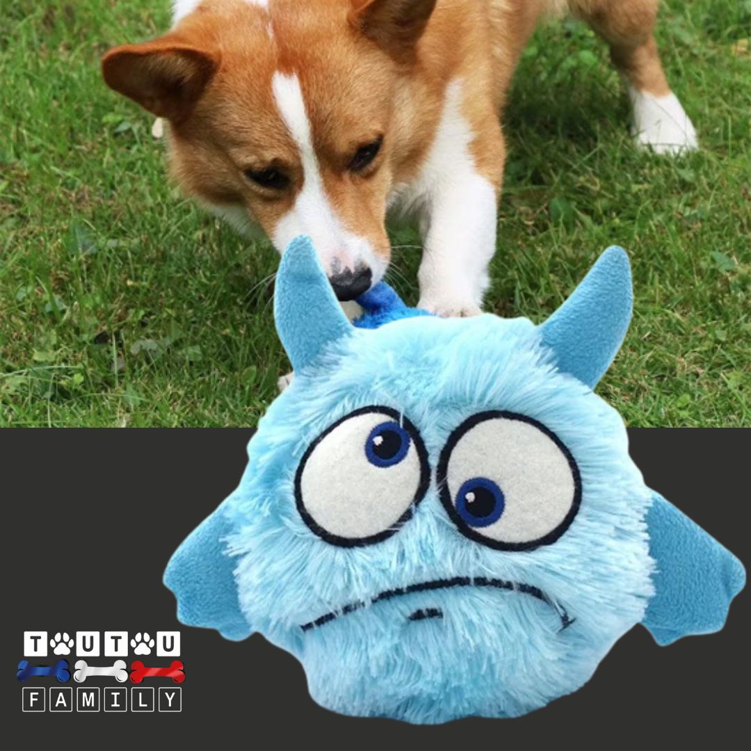 Balle-interactive-pour-chien-monstre-bleu-clair-fonctionne-avec-pile