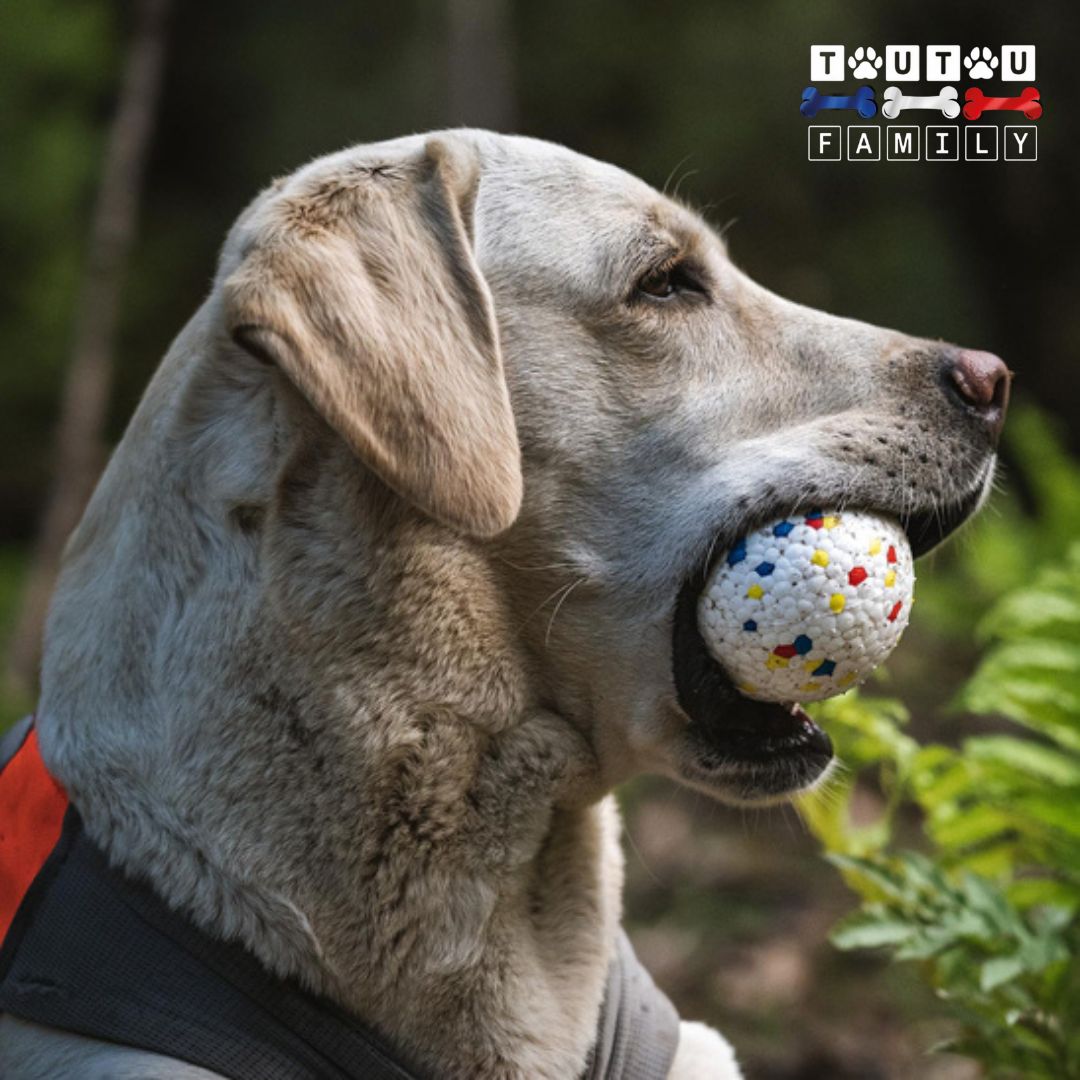 Balle-pour-chien-indestructible-flottante-un-labrador-heureux-avec-sa-balle-solide-et-résistante-entre-ses-crocs-pour-un-jeu-interactif