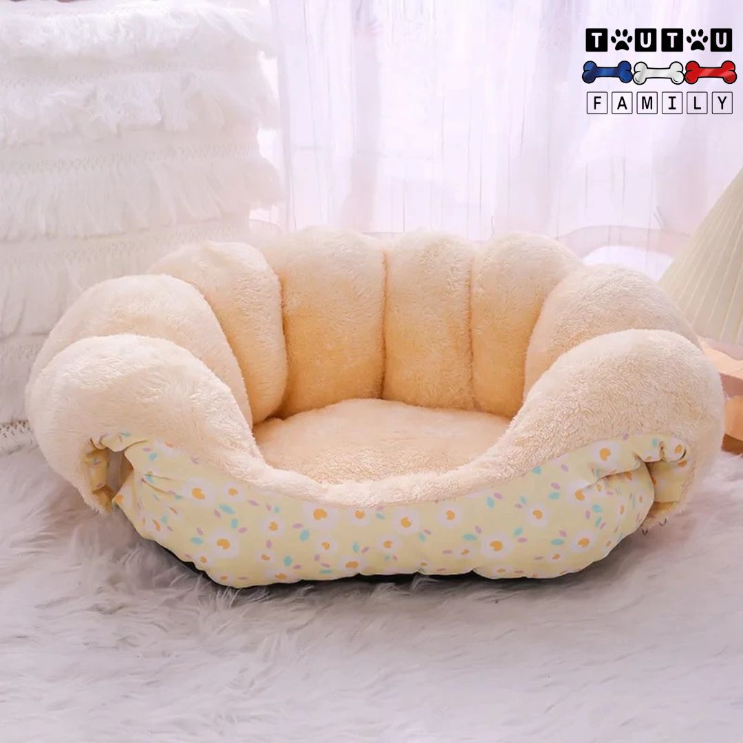 Canape-pour-petit-chien-jaune-ultra-confortable-un-cocon-pour-chien