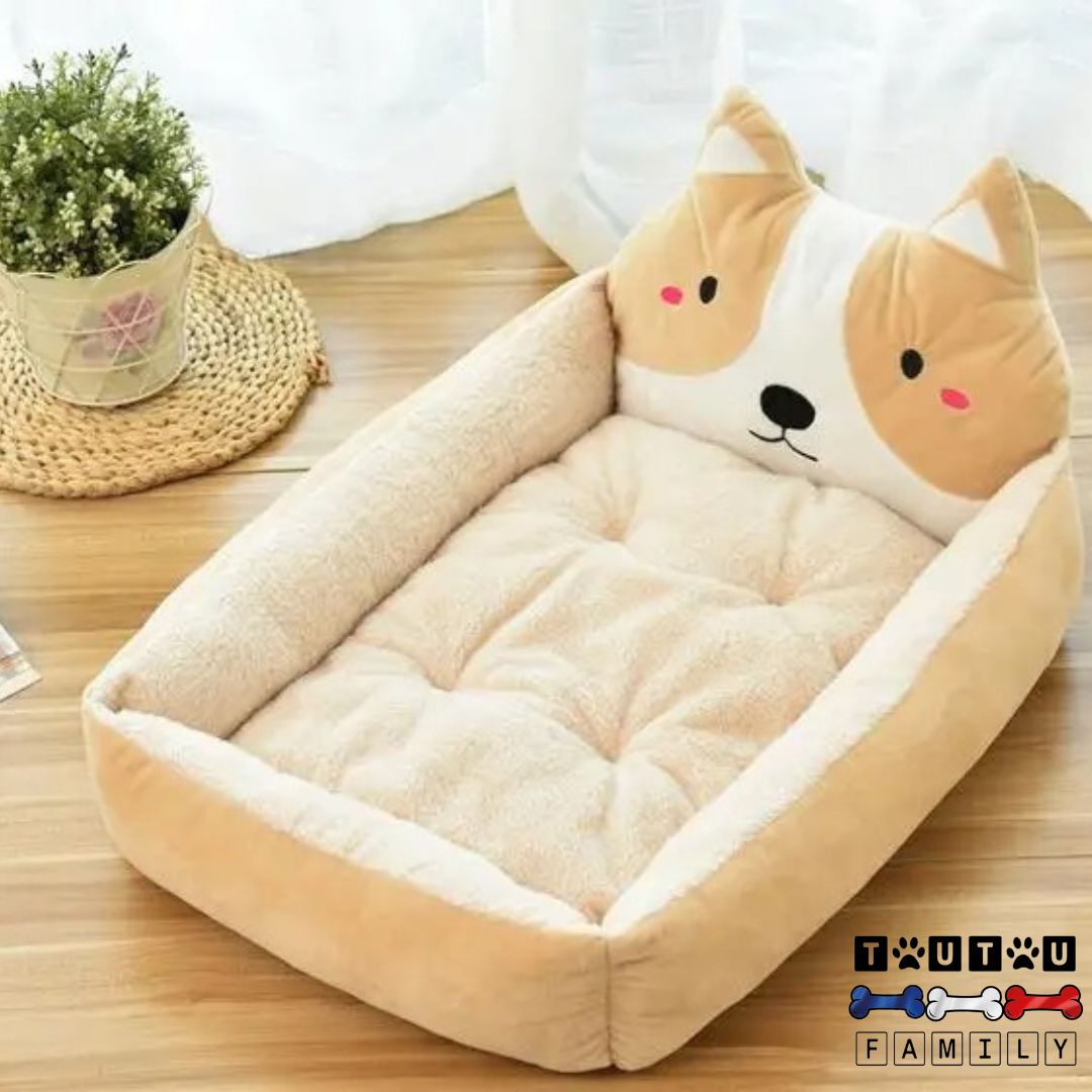 coussin-chien-lit-pour-les-petits-chiens-lit-beige-entourant-coussin-anti-anxiété-lavable