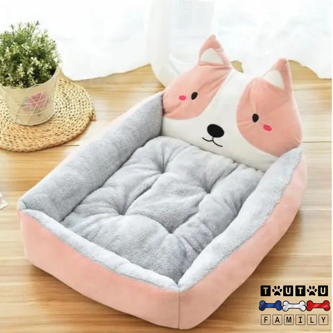 coussin-chien-lit-pour-les-petits-chiens-lit-rose-ergonomique-hypoallergénique-ultra-doux-molletonné-moelleux