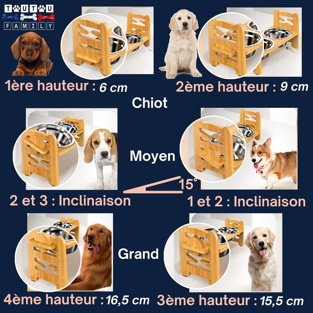 Gamelle-chien-surelevee-support-gamelle-inox-en-bambou-antiderapant-4-hauteurs-guide-taille-pour-chiots-et-chien
