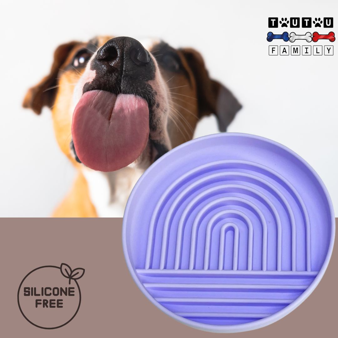Gamelle-chien-anti-glouton-mauve-silicone-avec-ventouse-alimentation-lente