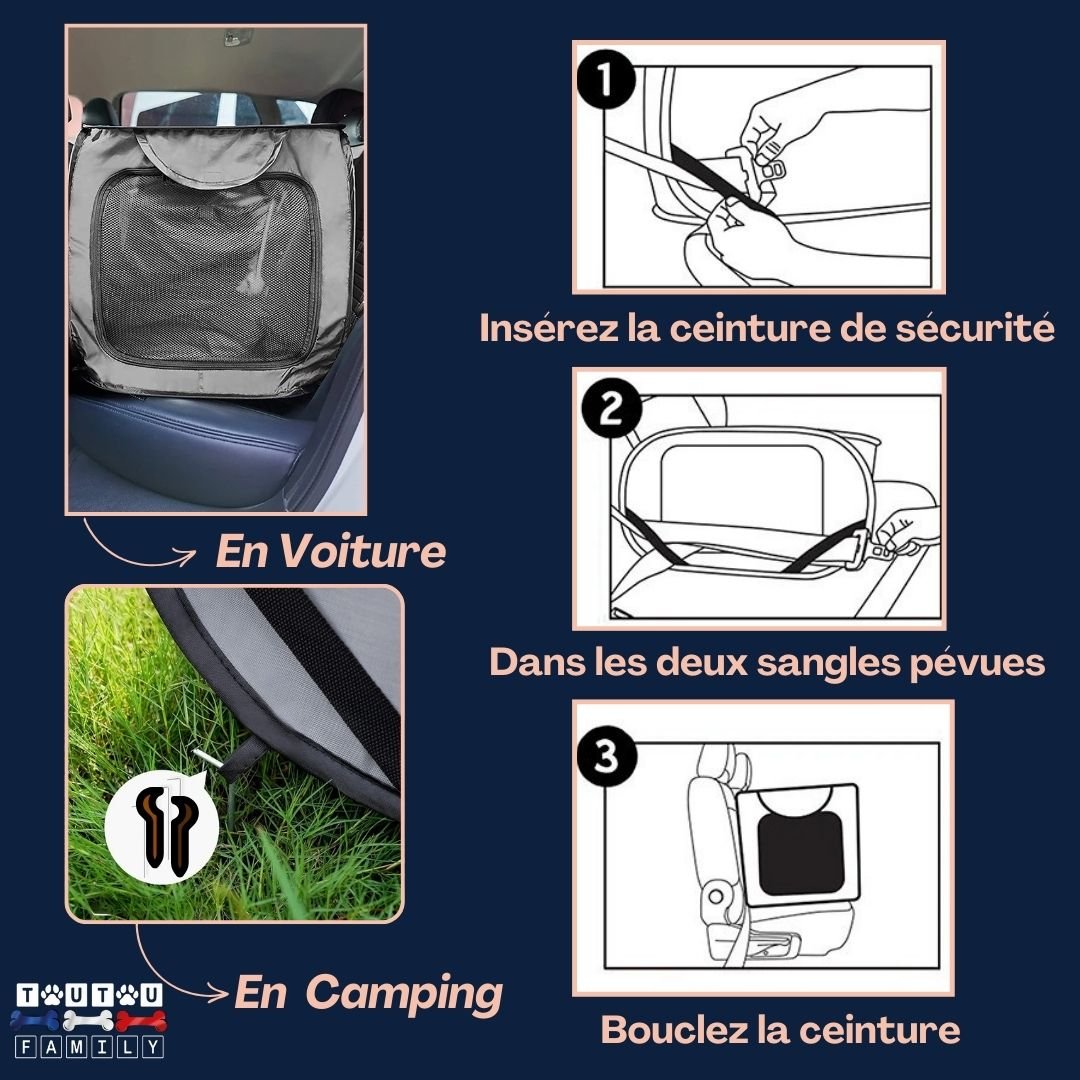 Niche pour chien pliable - NomadeToutouâą