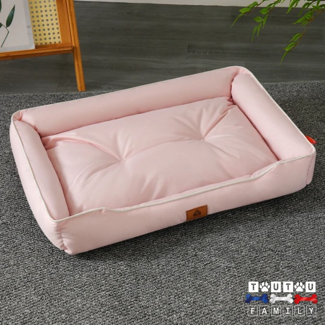 panier-chien-imperméable-rose