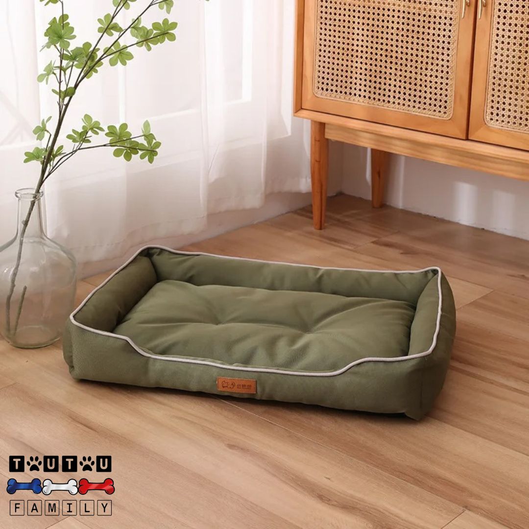 panier-chien-imperméable-kaki-coutures-solides