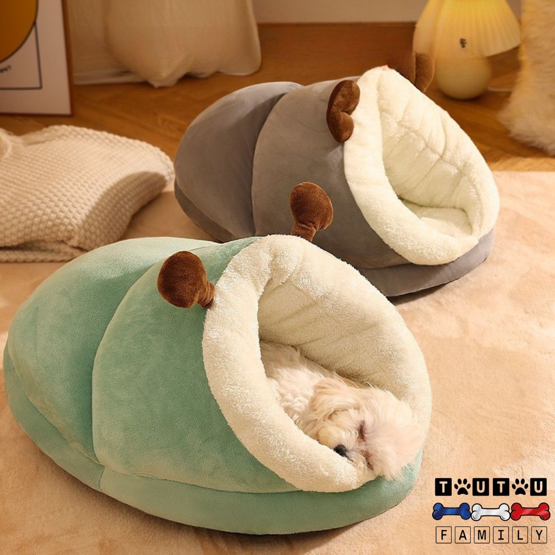 Panier-chien-lavable-coton-un-bichon-qui-dort-dans-son-panier-niche-comme-une-couverture-sur-lui-au-chaud-et-confortable-rembourrage-100%-coton-surface-velours-doux-matériau-naturel-lavable-en-machine