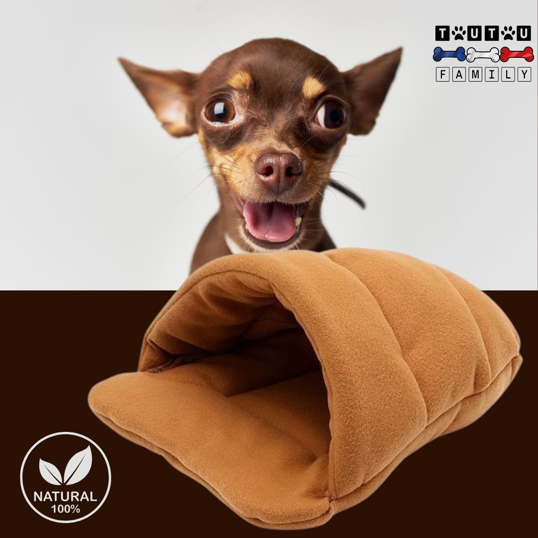 Panier-pour-chien-anti-stress-marron-un-chihuahua-avec-son-panier-en-forme-de-niche-en-laine-et-coton-lavable-en-machine-coussin-anti-anxiété-pour-petits-chiens