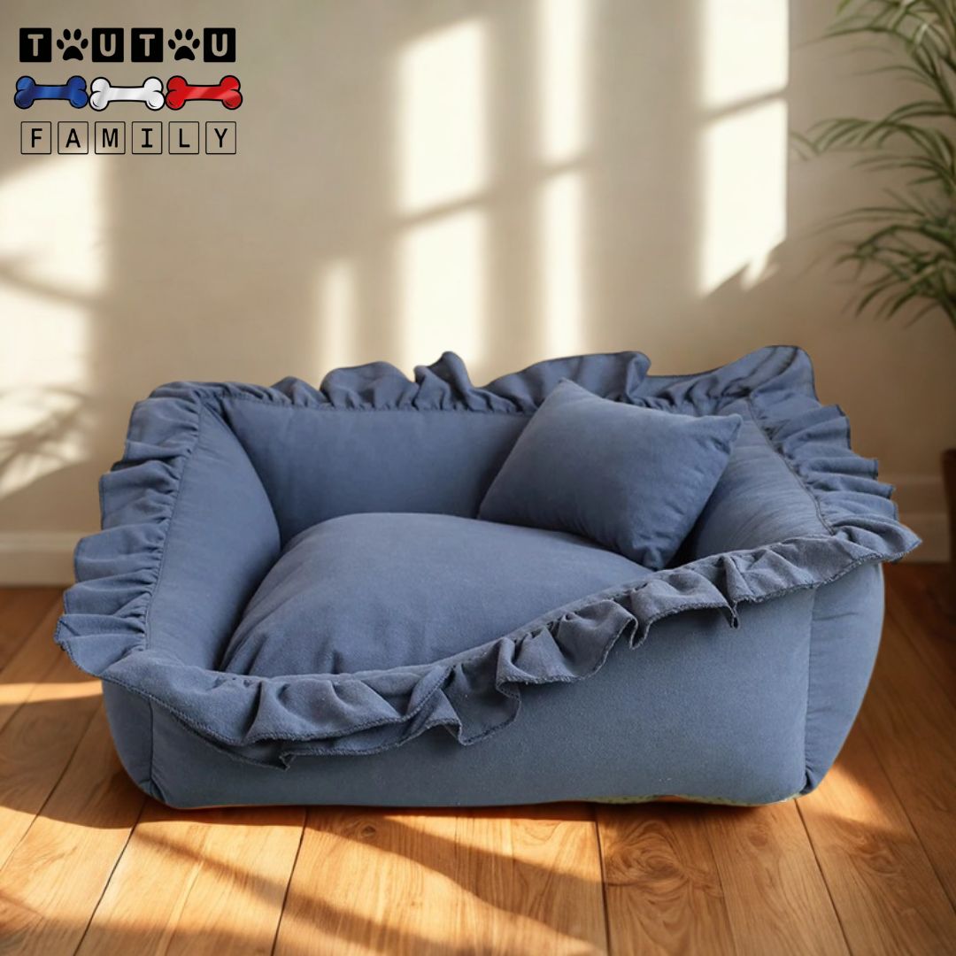 panier-pour-chien-avec-coussin-100%-coton-respirant-chaud-et-douillet-pour-petit-chien-jusqu-à-5-kg-déhoussable-lavable-en-machine-et-antidérapant