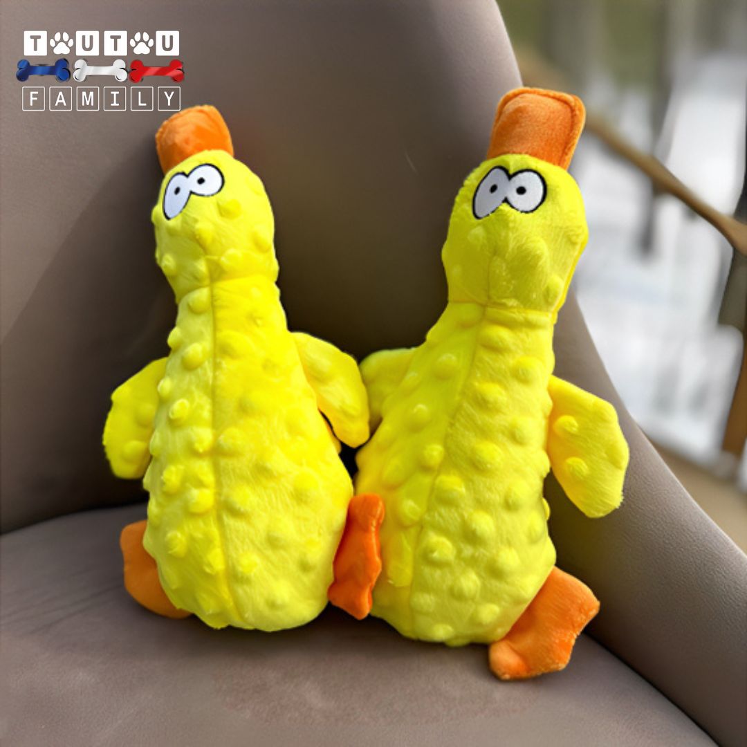 Peluche-pour-chien-couineur-sans-danger élément cousu 100% coton PP doudou solide jouet interactif sonore anti anxiété canine lavable en machine et durable