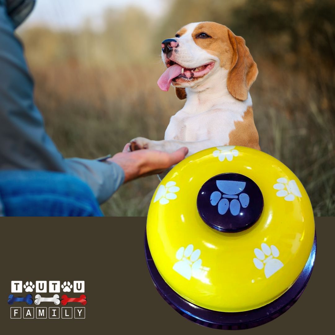 Sonnette-pour-chien-jaune-clochette-de-dressage-jouet-éducatif-et-interactif