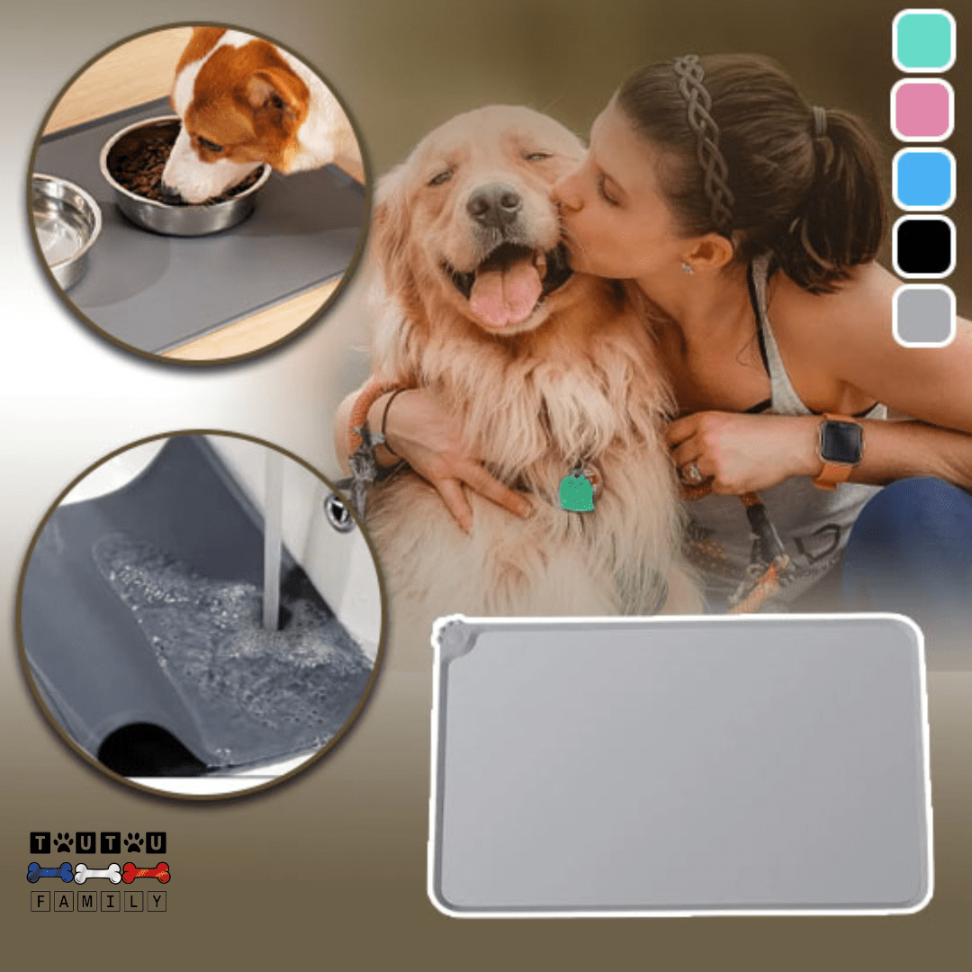 Tapis pour gamelle chien - CleanToutou™