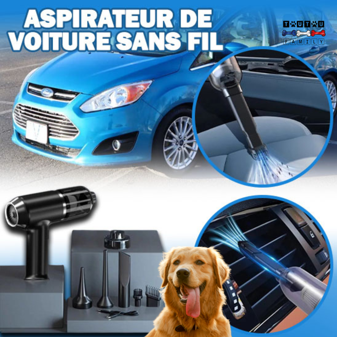 Aspirateur sans fil voiture - CycloneToutou™