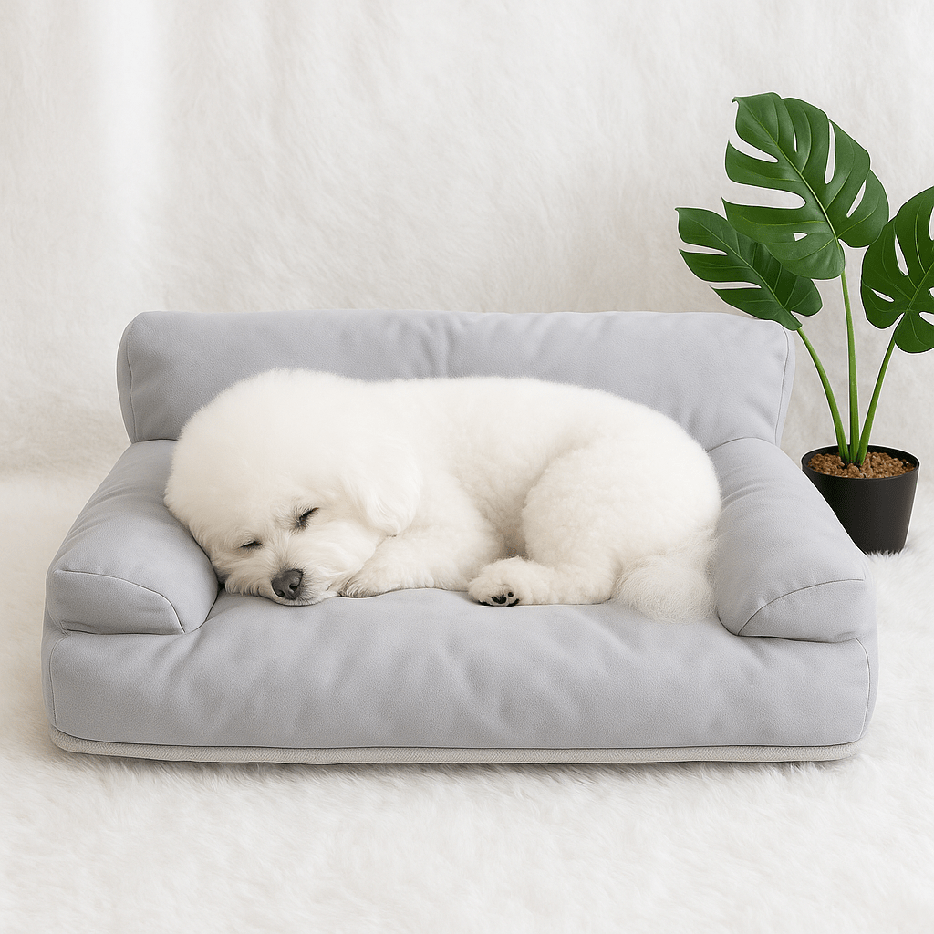 Canape-pour-petit-chien-impermeable-coton-respirant-avec-accoudoir-rembourrage 100% coton-pour chiot et petite race-chihuahua-Teckel-Schnauzer- caniche nain-bichon frisé- Cairn terrier- Jack Russel-Pinscher nain-Coton de Tuléar-Shih tzu- Loulou de poméranie-Westie- Lhassa Apso-Yorkshire-Affenpinscher-Épagneul Papillon, ou Épagneul nain- Welsh Corgi- terrier australien-Petit brabançon