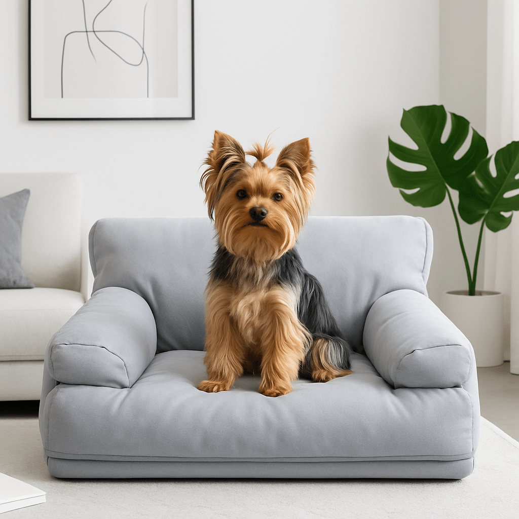 Canapé-pour-petit-chien-imperméable-lit-cuir PU-avec-accoudoir-rembourrage 100% coton-pour chiot et petite race-chihuahua-Teckel-Schnauzer- caniche nain-bichon frisé- Cairn terrier- Jack Russel-Pinscher nain-Coton de Tuléar-Shih tzu- Loulou de poméranie-Westie- Lhassa Apso-Yorkshire-Affenpinscher-Épagneul Papillon, ou Épagneul nain- Welsh Corgi- terrier australien-Petit brabançon