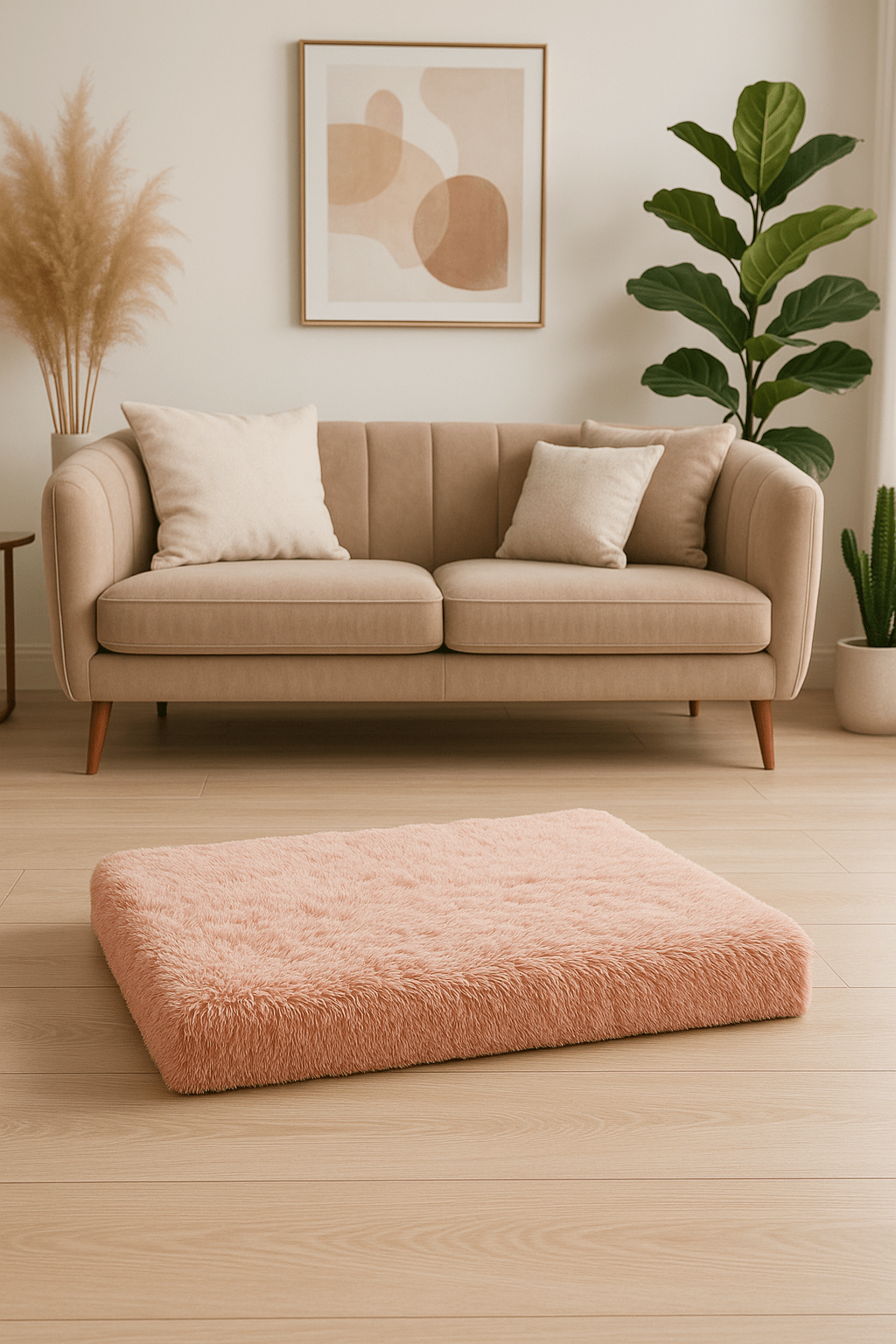 Coussin-chien-orthopédique-rose-déhoussable lavable en machine-imperméable avec matelas à mémoire de forme 100% coton haute densité pour chien de petite à moyenne taille