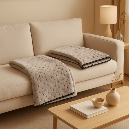 Couverture-pour-chien-chaude-lot de 2 couvertures polaire ultra-douce en coton, 2 tailles : M et L pour toute taille de chien-solide et résistante, polyvalente et lavable en machine-vendue par 2 en 2 tailles M et L de couleur marron