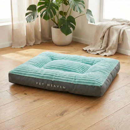 Housse-de-coussin-chien-antiderapant-imperméable en velours, antidérapant de couleur gris et vert compatible avec notre coussin penardToutou pour une housse de rechange, lavable en machine