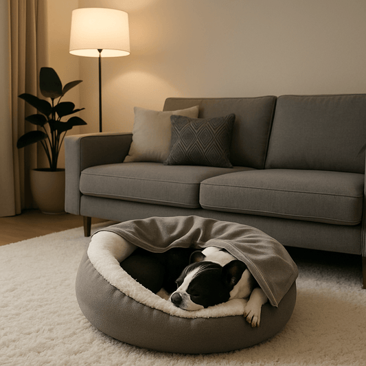 Lit-petit-chien-rond-avec couverture en velours souple-rembourrage 100% coton-lavable-en machine-chihuahua-Teckel nain-Schnauzer-caniche nain-bichon frisé- Cairn terrier-Jack Russel-Pinscher nain-Coton de Tuléar- Shih tzu- Loulou de poméranie-Lhassa Apso-Yorkshire-Affenpinscher-Épagneul Papillon, ou Épagneul nain-Petit brabançon