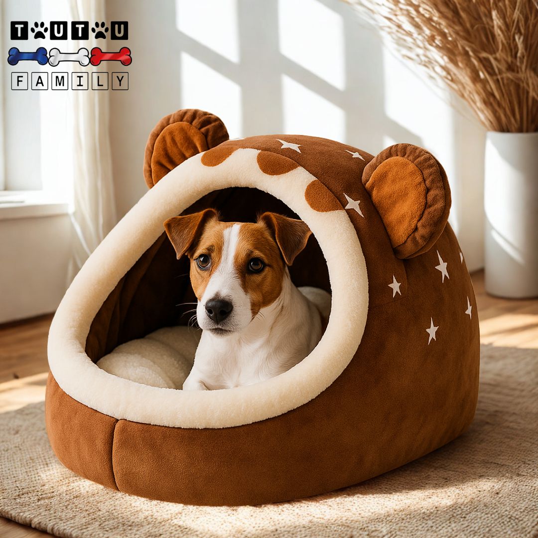 Niche-panier-confortable-avec-panier-déhoussable-lavable-coton-velours-pour petit chien et chiot-chihuahua-Teckel nain-Schnauzer- caniche nain-bichon frisé-Cairn terrier-Jack Russel-Pinscher nain-Coton de Tuléar-Shih tzu-Loulou de poméranie-Westie-Lhassa Apso-Yorkshire-Affenpinscher-Épagneul Papillon, ou Épagneul nain-Petit brabançon