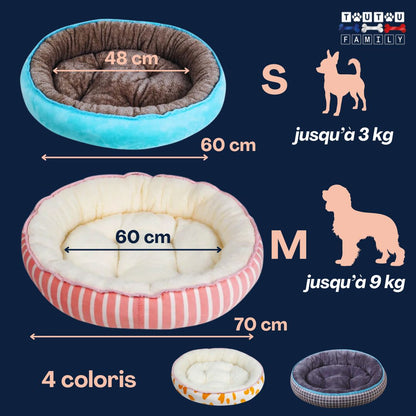 Panier-anti-stress-chien-réversible-double-face-été-et-hiver-guide-des-tailles-lavable-en-machine