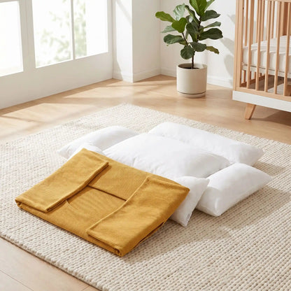 Paniers- pour chiens chiots entièrement déhoussable et lavable en machine, et 5 coussins ergonomiques 100% coton haute résilience à mémoire de forme, imperméable et antidérapant, avec rebords surélevés et housse  imperméable résistante aux griffes, intérieur en velours hypoallergénique, ultra-doux et solide disponible en 3 tailles S, M et L pour chiot et chien de 0 à 20 kilos max-gros plan sur le panier doux comme un coussin rembourré avec rebord déhoussé avec sa housse en velours lavable en machine enlevée