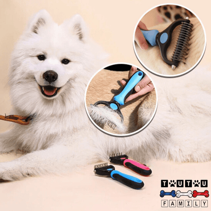 Brosse pour chien à poils longs - DémêleToutou™