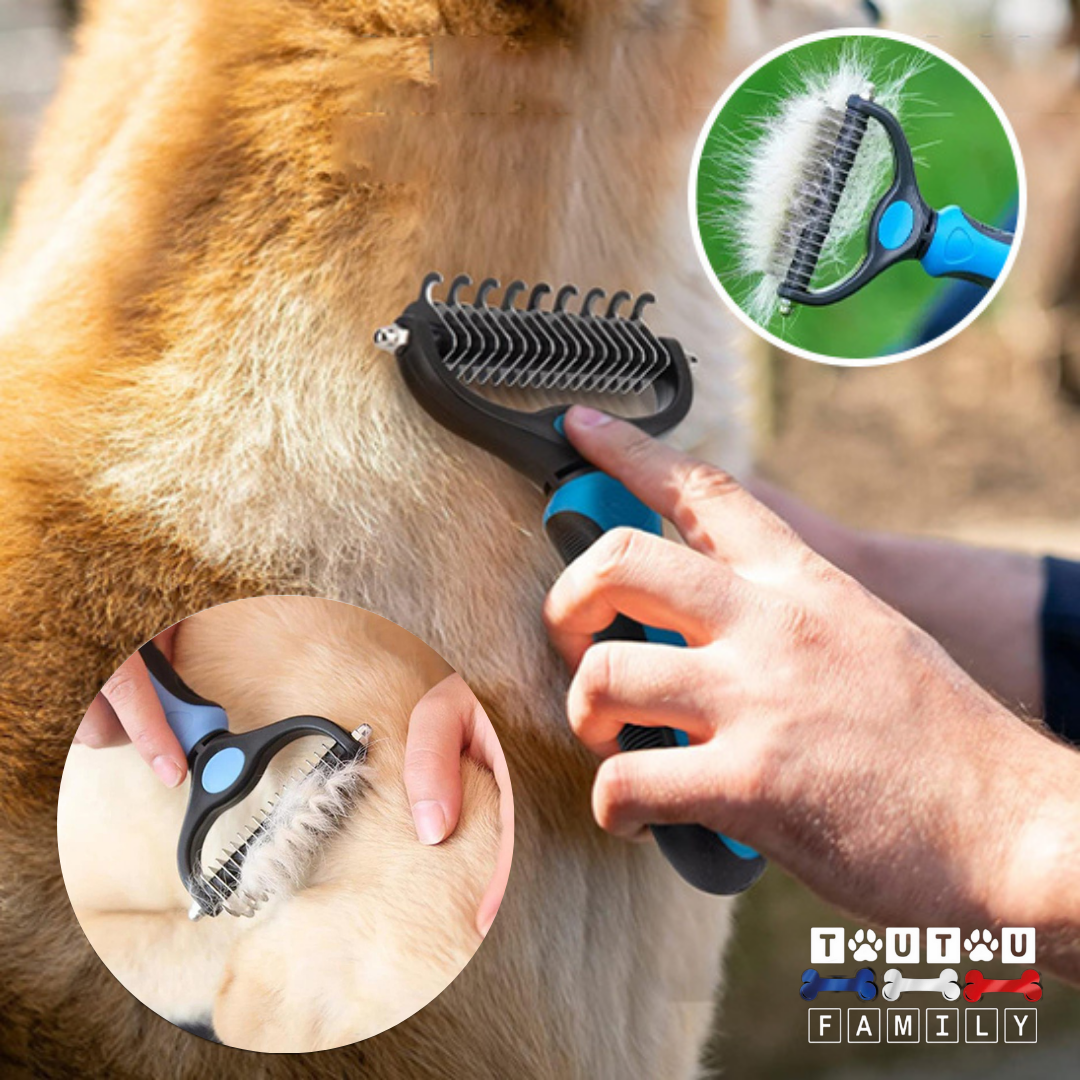 Brosse pour chien à poils longs - DémêleToutou™