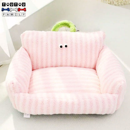Canape_petit_chien-raye-rose