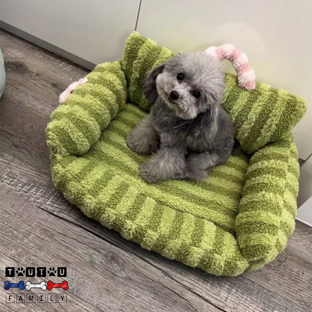 canape-petit-chien-vert-moelleux-chaud-et-confortable-lavable-en-machine
