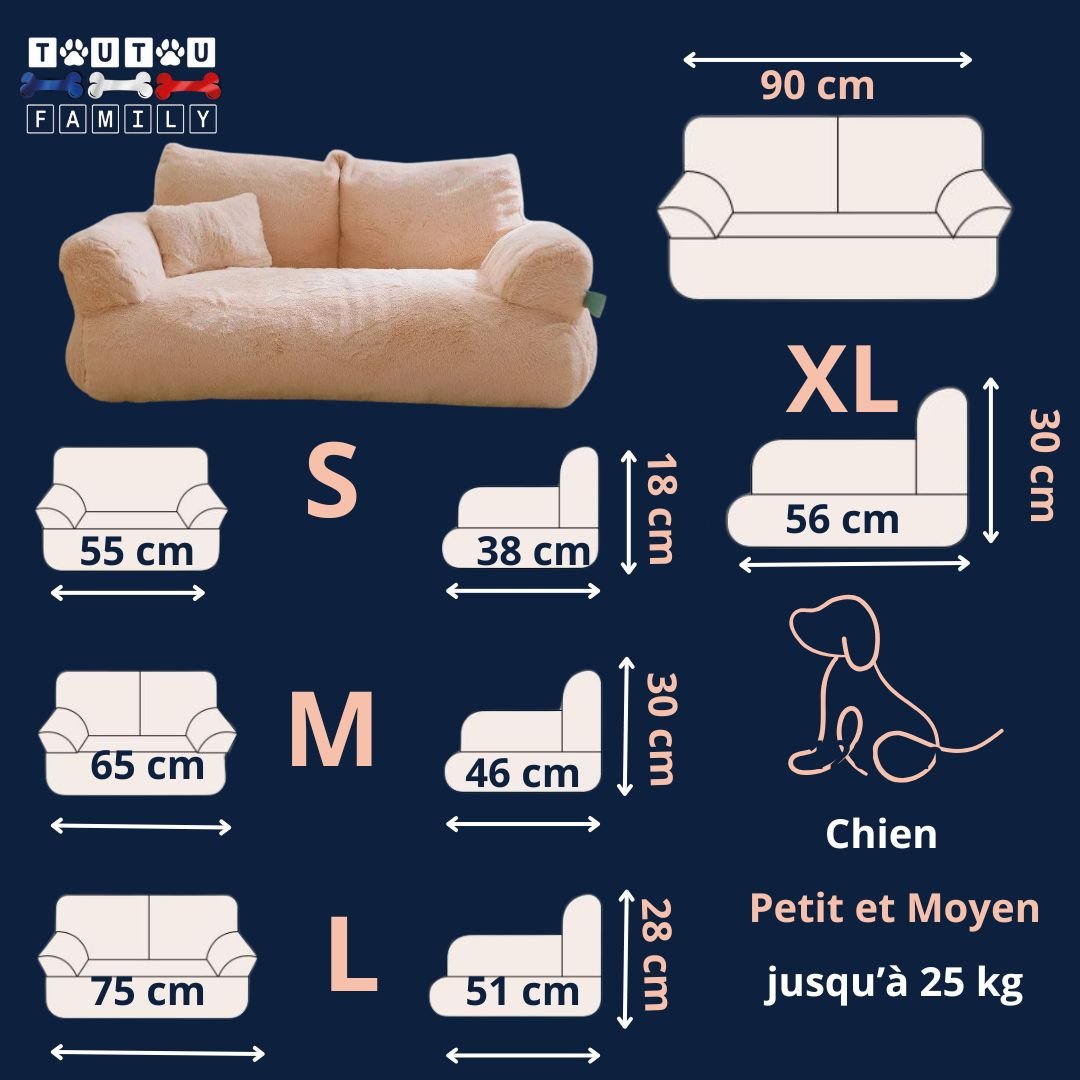 Canapés pour chiens -DéhoussableToutou™