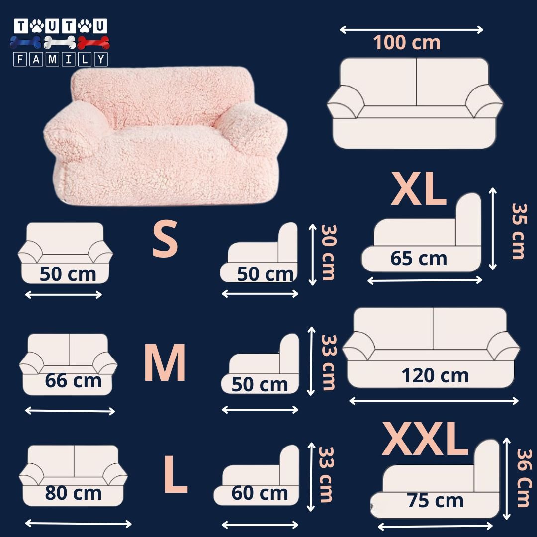Canapés-pour-chiens-guides-des-tailles-5-tailles-du-S-au-XL-du-petit-au-grand-chien-tableau-de-mesure