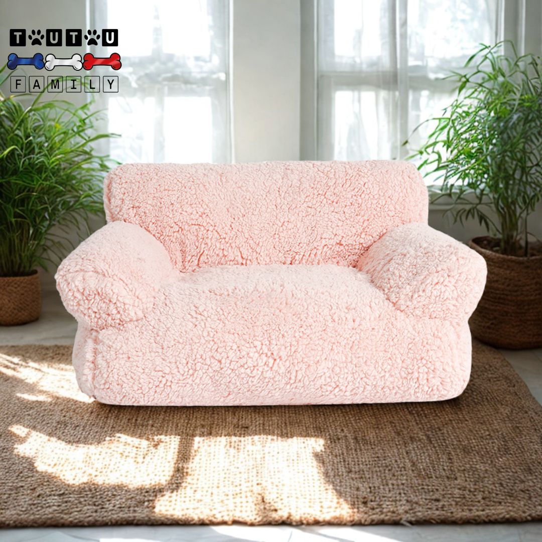Canapés-pour-chiens-rose-housse-ultra-douce-lavable-rembourrage-100%-coton-PP-moelleux-douillet-chaud-antidérapant-imperméable-pour-toute-tailles-de-chien