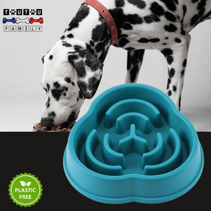 gamelle-anti-glouton-chien-a-spirale-verte-un-dalmatien-avec-sa-gamelle-anti-glouton
