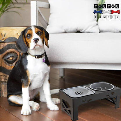 Gamelle-chien-surélevée-pliable-lavable-un-chien-de-taille-moyenne-avec-ses-deux-gamelles-avec-support-réglable-sur-5-hauteurs-qui-s-adapte-à-la-taille-du-chien-lavable-légère-et-pliable