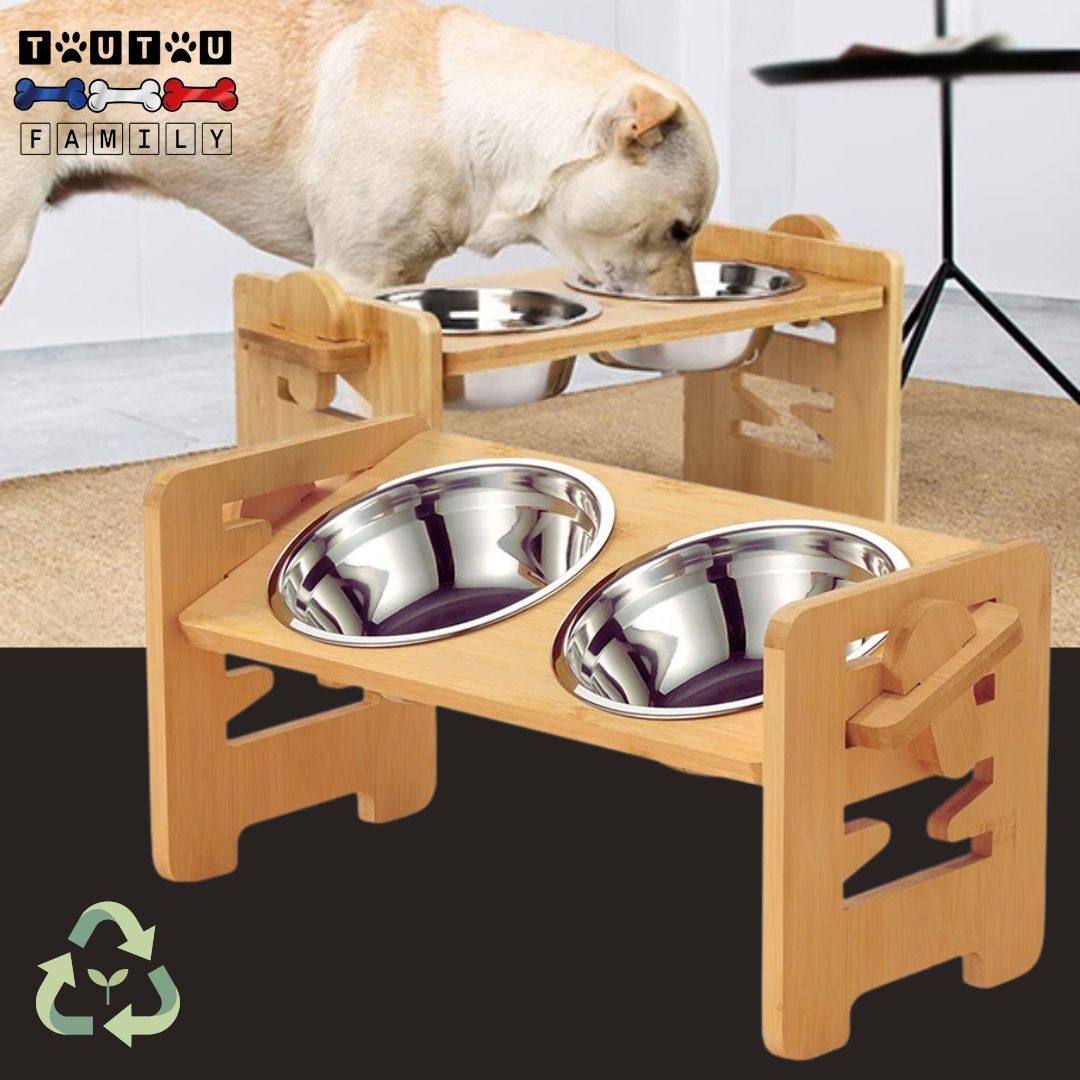 Gamelle-chien-surélevée-support-gamelle-simple-inox-en-bambou-antidérapant-4-hauteurs--grand-chien-qui-boit-dans-sa-gamelle-double-surélevées-anti-renversement