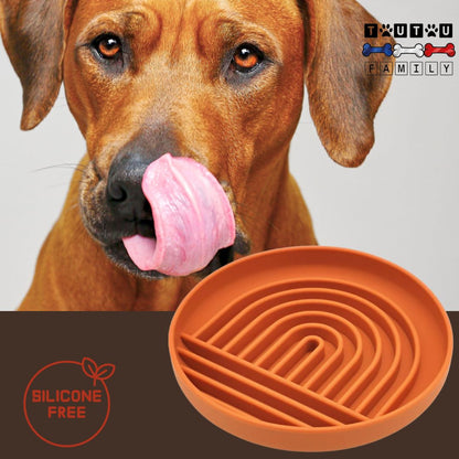 Gamelle-chien-anti-glouton-rouge-silicone-avec-ventouse-alimentation-lente