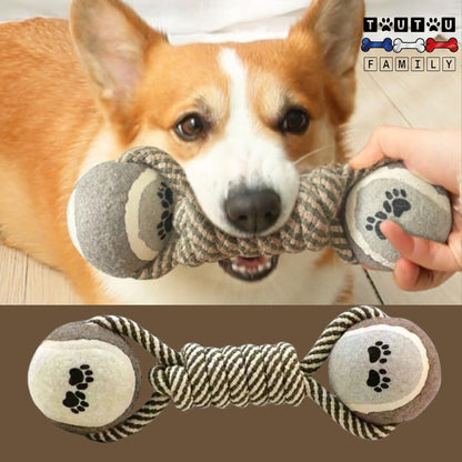 Jouet-en-corde-pour-chien-avec-balle-de-tennis-corde-nouée-et-solide-pour-mâcher-et-jeu-de-traction-jouet-interactif-jouet-d-occupation