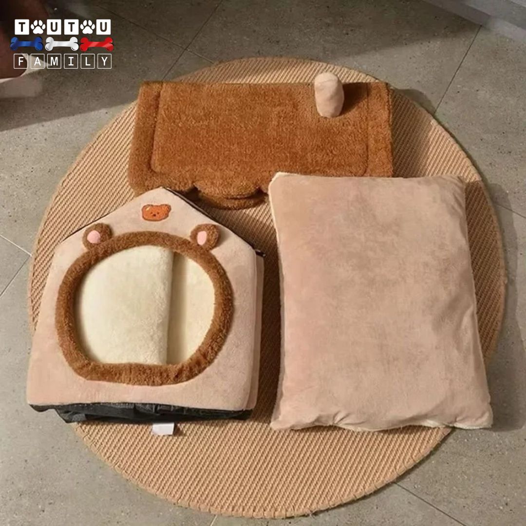 niche-chien-interieur-ours-transportable-pliable-en-deux-partie-toit-et-mur-et-son-coussin-lavable-amovible