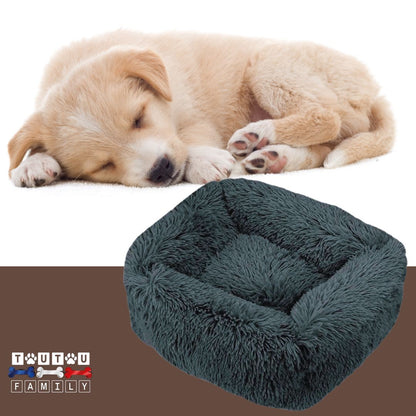 panier-anti-stress-chien-gris-foncé-un-chiot-qui-dort-en-boule-tout-serein