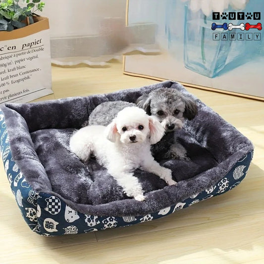panier-chien-imprime-lavable-et-ergonomique-avec-son-rembourrage-en-coton-haute-densité-pour-transport-cage-niche-voiture