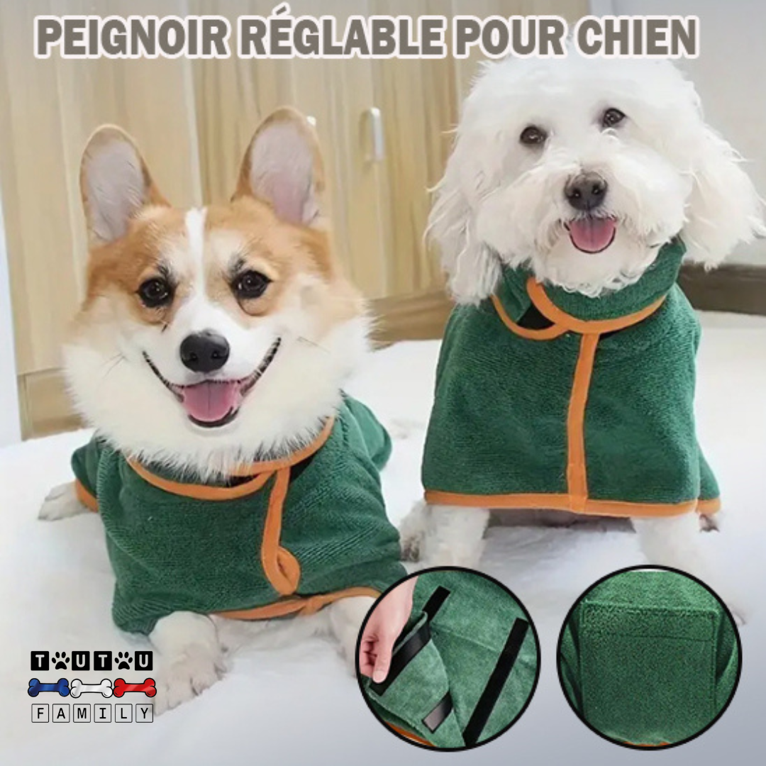 Peignoir pour chiens - PeignoirToutou™