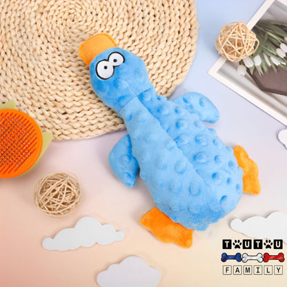 Peluche-pour-chien-couineur-résistante avec texture vari et sonore en coton matériau naturel écoresponsable sans danger avec éléments cousus peluche douce et rembourrée lavable en machine jouet multisensoriel pour une stimulation mentale et anti-ennui anti-stress pour chien et chiot