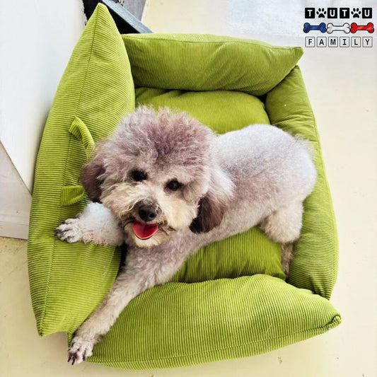 Petit-canape-pour-chien-lin-coton-rembourre-de-coton-haute-densité-indéformable