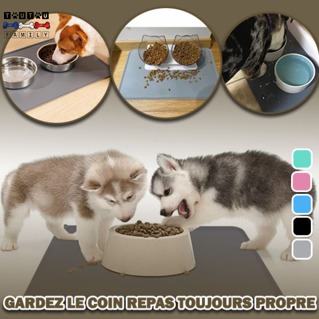 Tapis pour gamelle chien - CleanToutou™